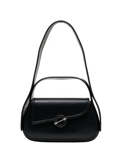 Samsoe & Samsoe Sahero Leather Shoulder Bag In Black