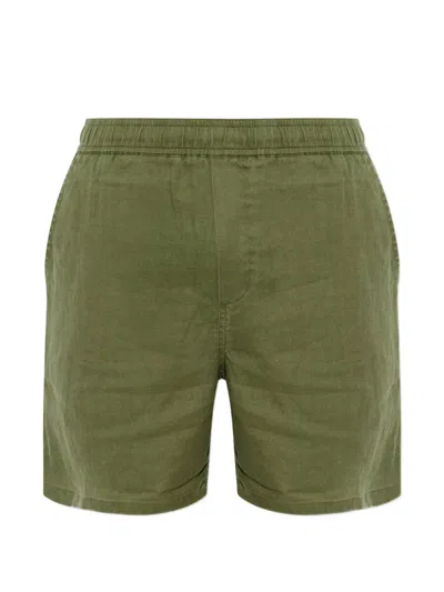 Samsoe & Samsoe Sajabari Elasticated-waistband Shorts In Green