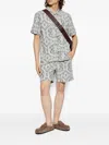 Samsoe & Samsoe Sajabari Jacquard-patterned Shorts In Gray