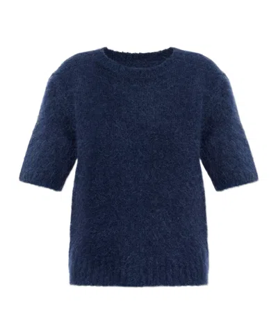 Samsoe & Samsoe Sajeanne Short-sleeve Top In Blue