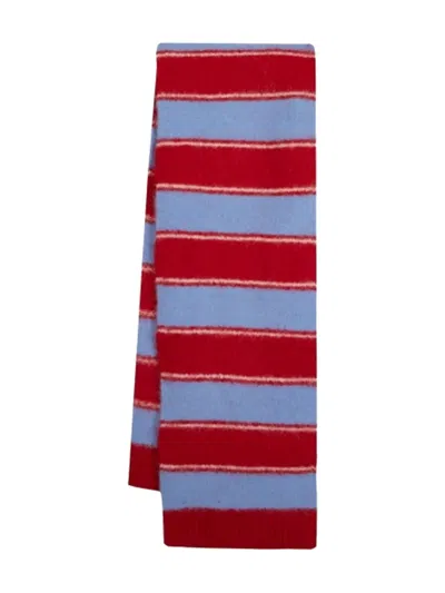 Samsoe & Samsoe Sajeanne Striped Scarf In Red