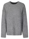 Samsoe & Samsoe Drop-shoulder Sweater In Gray