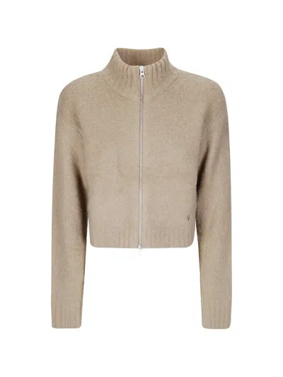 Samsoe & Samsoe Sajeanne Zip-fastening Cardigan In Neutral