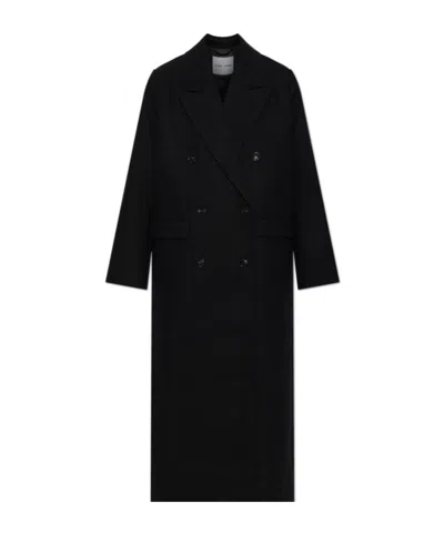Samsoe & Samsoe Sajill Double-breasted Coat In Black