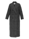 Samsoe & Samsoe Sajilla Double-breasted Checked Coat In Multi
