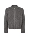 Samsoe & Samsoe Samsoe Samsoe Zip-front Alpaca-blend Cardigan In Gray