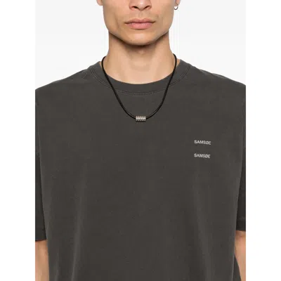 Samsoe & Samsoe Sajoel Logo T-shirt In Gray