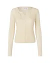 Samsoe & Samsoe Sajose Ribbed Buttoned Cardigan In Neutral