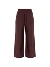 Samsoe & Samsoe Casual Pants With Elastic Waist In Burgundy