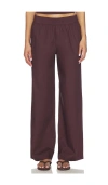 Samsoe & Samsoe Casual Pants With Elastic Waist In Burgundy