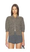 Samsoe & Samsoe Womens Fossil Mel. Sakelsie Short-sleeves Stretch-wool Blend Cardigan In Gray