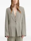 Samsoe & Samsoe Sakitra Single-button Blazer In Gray