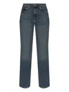 Samsoe & Samsoe High-waisted Straight-leg Jeans In Blue