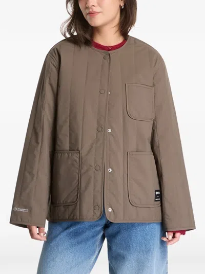 Samsoe & Samsoe Salexi Quilted Windstopper Jacket In Brown
