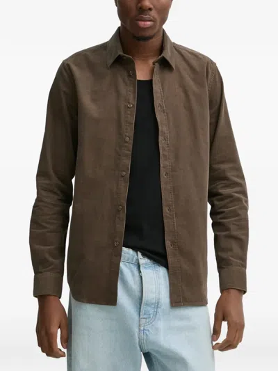 Samsoe & Samsoe Saliam Corduroy Shirt In Brown