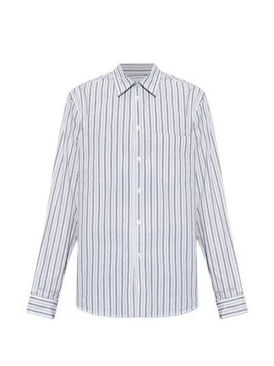 Samsoe & Samsoe Saliam Fp Vertical-stripe Shirt In White