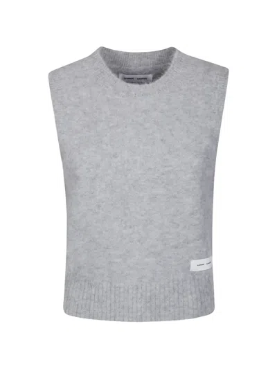 Samsoe & Samsoe Saliss Knitted Vest In Gray