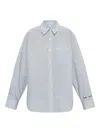 Samsoe & Samsoe Salova Striped-pattern Pocket Shirt In Blue