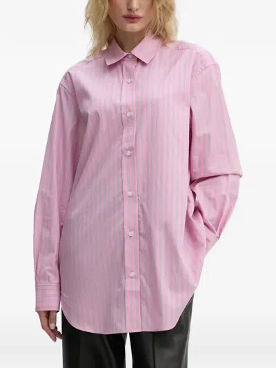 Samsoe & Samsoe Salova Striped Shirt In Pink