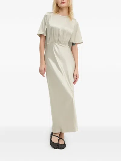 Samsoe & Samsoe Salucinda Short-sleeve Maxi Dress In White