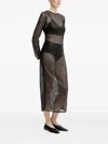 Samsoe & Samsoe Samadda Sequin-embellished Midi Dress In Black