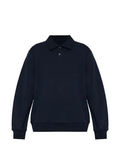 Samsoe & Samsoe Samarcel Jersey Polo Shirt In Blue
