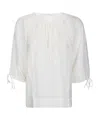 Samsoe & Samsoe Samateran Tie-neckline Blouse In White