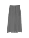 Samsoe & Samsoe Samika Drawstring Sheer-finish Skirt In Gray