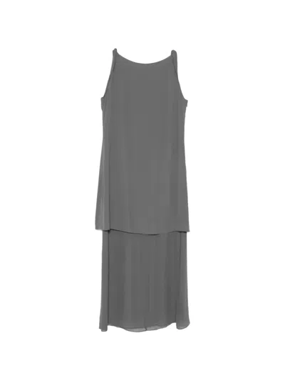 Samsoe & Samsoe Samika Layered Sleeveless Dress In Gray