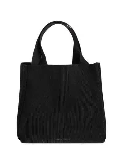 Samsoe & Samsoe Samira Ribbed-knit Shoulder Bag In Black