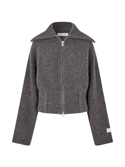 SAMSOE & SAMSOE SAMIRRA BELTED ZIP-UP CARDIGAN