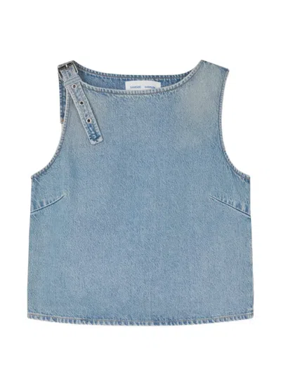 Samsoe & Samsoe Samolly Buckle-detail Top In Blue