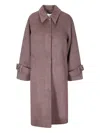 Samsoe & Samsoe Alma Long Sleeve Puffer Jacket In Pink