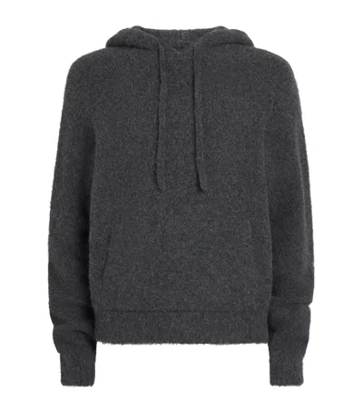 Samsoe & Samsoe Samsøe Samsøe Alpaca-blend Sajob Hoodie In Gray