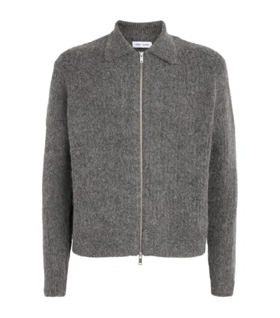 Samsoe & Samsoe Samsøe Samsøe Alpaca-blend Sajob Zip-up Cardigan In Grey