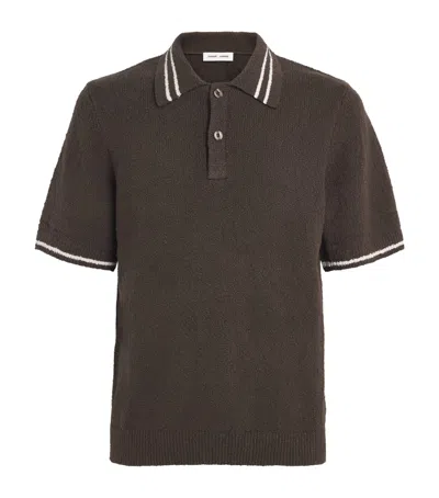 Samsoe & Samsoe Samsøe Samsøe Bouclé Sapedro Polo Shirt In Brown