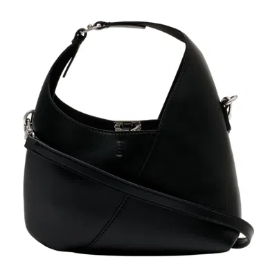 Samsoe & Samsoe Samsøe Samsøe Calfskin Hobo Shoulder Bag In Black