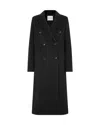 Samsoe & Samsoe Falcon Double-breasted Coat In Black