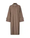 Samsoe & Samsoe Womens Aluminum Ch. Alma Check-pattern Wool-blend Coat In Brown