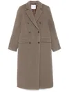 Samsoe & Samsoe Double-breasted Coat In Neutral