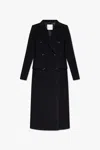 Samsoe & Samsoe Samsøe Samsøe ‘falcon' Double-breasted Coat In Black