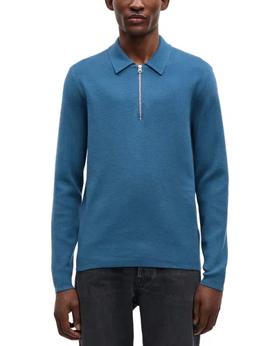 Samsoe & Samsoe Samse Samse Guna Half Zip Sweater In Blue