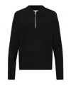 Samsoe & Samsoe Samse Samse Guna Half-zip Knitted Polo Shirt In Black