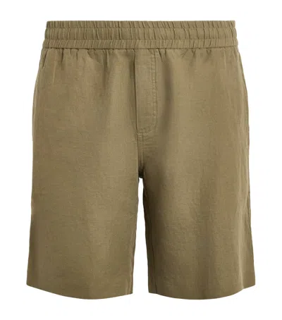 Samsoe & Samsoe Samsøe Samsøe Linen-cotton Smith Shorts In Brown