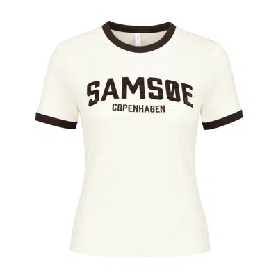 SAMSOE & SAMSOE SAMSØE SAMSØE LOGO-PRINT COTTON T-SHIRT