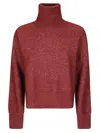 Samsoe & Samsoe Nola Turtleneck Sweater In Burgundy