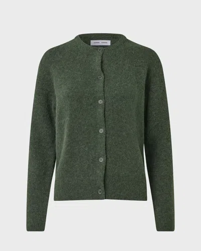 Samsoe & Samsoe Samsøe Samsøe Nor Short Cardigan 7355 In Mörkgrön