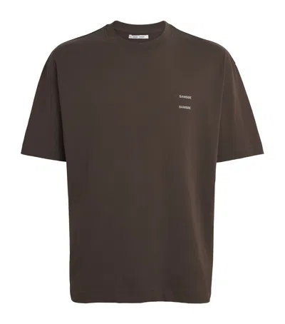 Samsoe & Samsoe Samsøe Samsøe Organic Cotton Joel T-shirt In Brown