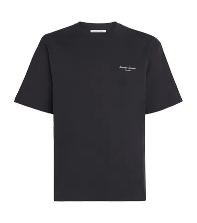 Samsoe & Samsoe Samsøe Samsøe Organic Cotton Sauni T-shirt In Black