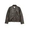 Samsoe & Samsoe Sacliff X Zip-front Leather Jacket In Brown